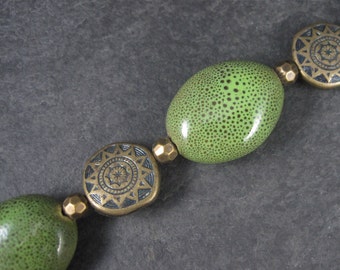 Cousin Designs by Me Green Ceramic Bead Strand