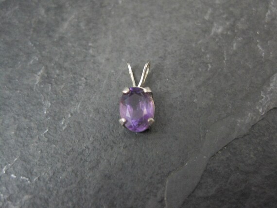 Tiny Oval Amethyst Pendant - image 6