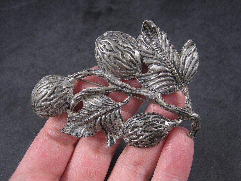 Large Vintage Pot Metal Plant Brooch image 7