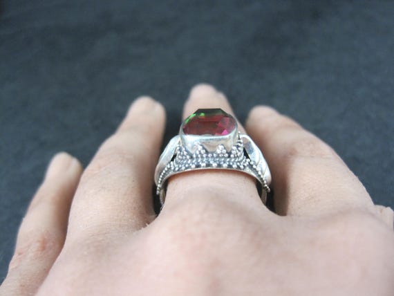 Watermelon Quartz Ring Size 9 - image 9