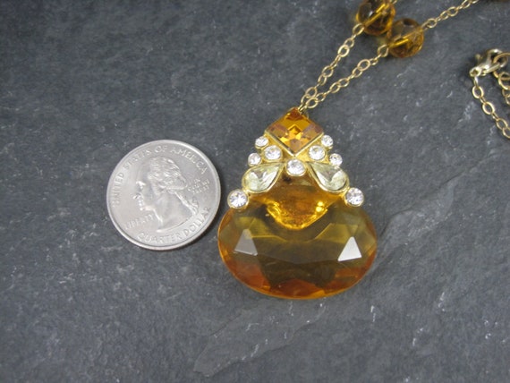 Vintage Golden Glass Necklace Roxanne Assoulin - image 5