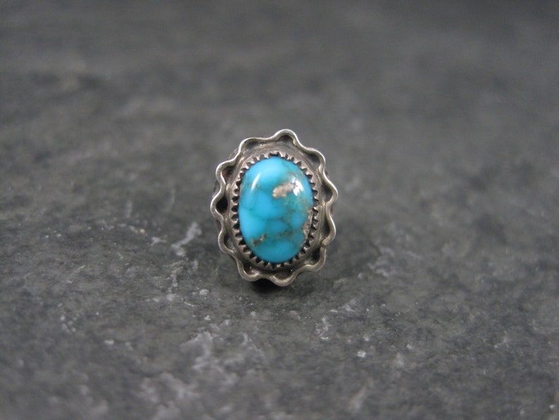 Vintage Southwestern Sterling Turquoise Tie Tack