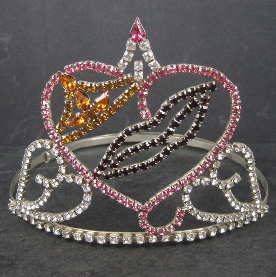 Large 4 Inch Vintage Beauty Queen Pageant Rhinest… - image 2