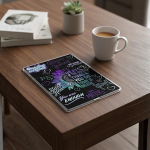 Motivierende Kindle-Einlage: Inspirierendes Zitat, transparenter Hintergrund, druckbare tägliche Affirmation