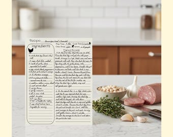Farmhouse Recipe Template | Full Page Customizable PDF