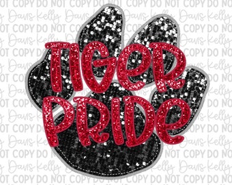 Tiger Pride Sequin PNG