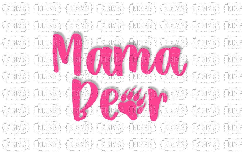 Mama Bear SVG File - Etsy