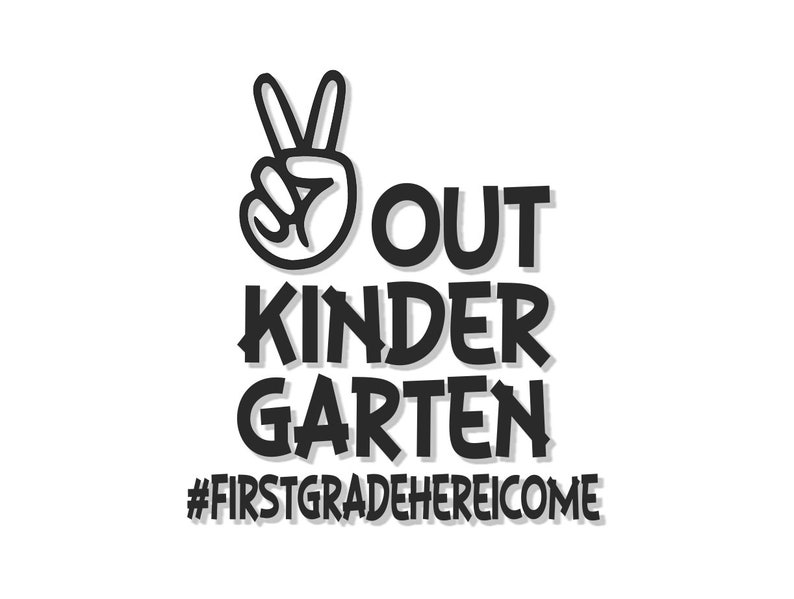 Peace Out Kindergarten SVG | Etsy