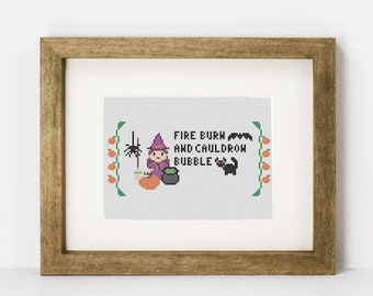 Witches Brew - Beginner Cross Stitch Pattern