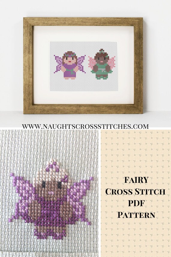 Fairy Cross Stitch Pattern Pdf Fairies Beginner Cross Stitch Etsy