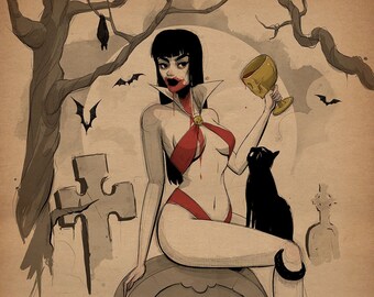 VAMPIRELLA - fine art print - 9x12