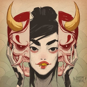 HANNYA - fine art print - 9x12