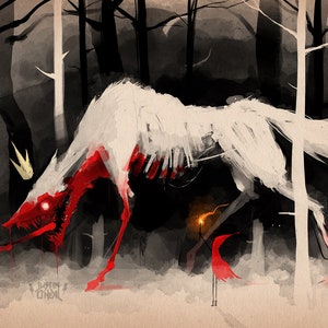 king of wolves - fine art print - 9x12