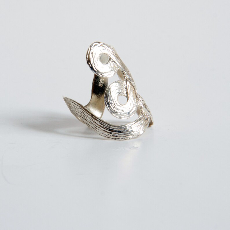 Silver Wide Ring Silver Ring Tribal Spiral Ring Modern Statement Ring Ethnic Ring Tribal Rings,Boho Silver Ring Urban Gift for her,