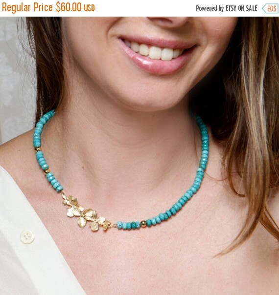 Gold Flowers Necklace Fashion Jewelry Large Gold Pendant Etsy