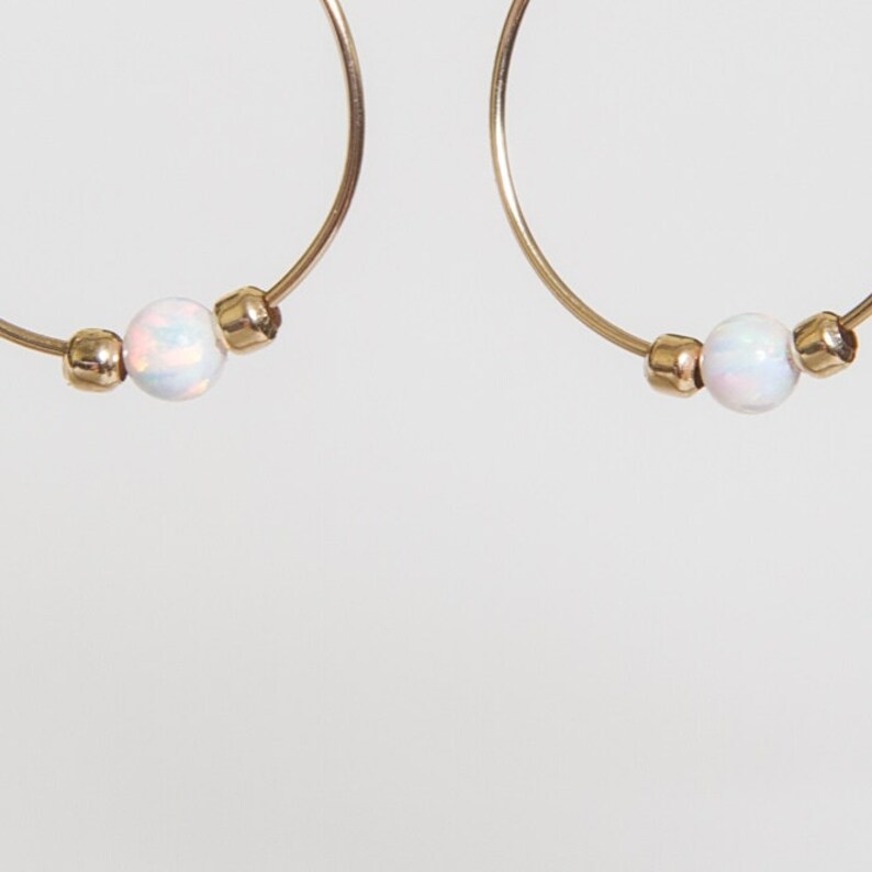 Gold Opal Earrings White Opal Earrings Gold Earrings Blue - Etsy