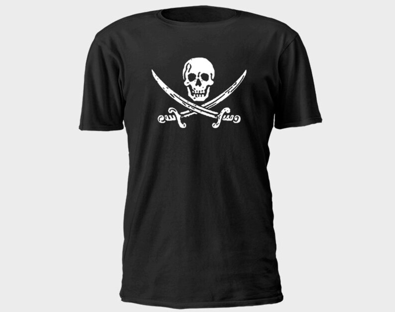 Mens Pirate Tshirt Jack Rackham Etsy