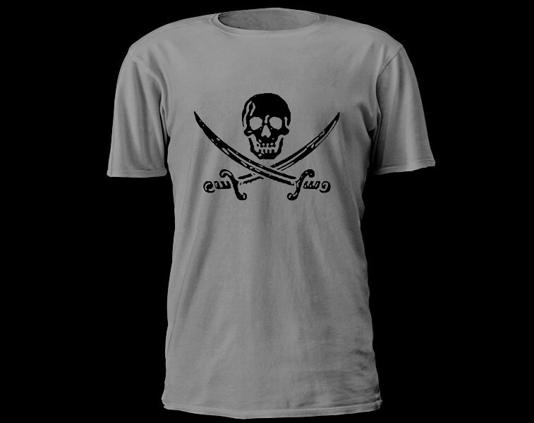 Mens Pirate Tshirt Jack Rackham Etsy