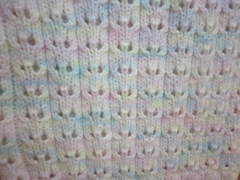 Baby's knitted sweater fits an 18 inch underarm or a 0-3 month old. image 5