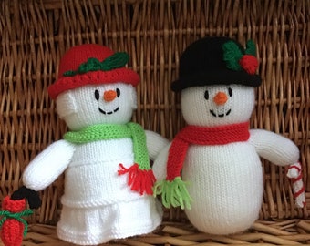 Mr and Mrs Frosty are designed by Jean Greenhowe and are ready to ship.