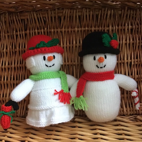 Mr and Mrs Frosty are designed by Jean Greenhowe and are ready to ship.