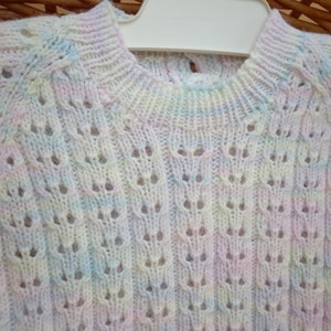 Baby's knitted sweater fits an 18 inch underarm or a 0-3 month old. image 2