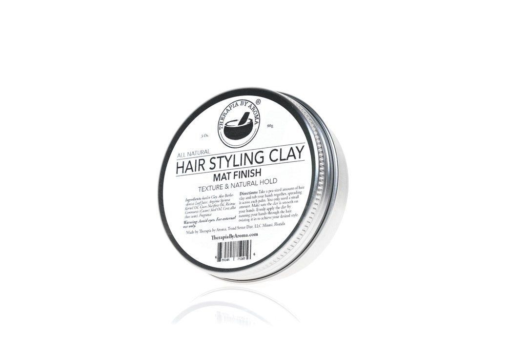Hair Styling Clay Matte Finish 100 Natural With Argan Oil, Kaolin Clay