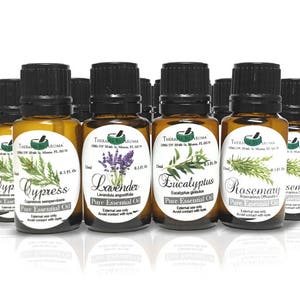 100% Pure Essential Oils of your choice. Lavender, Patchouli Vetiver, Rosemary, Rose... and many more!