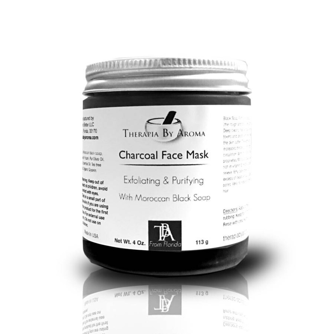 Facial Mask Charcoal and Black Soap Essential Oil Skin Care Treatment