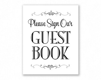 Printable guest book | Etsy