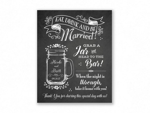 Mason Jar Customized Printable Marriage ceremony Indication, Chalkboard Design, Seize A Jar, Intellect in direction of the Bar, Decide Your Sizing (Cleo Suite #CMS1C) picture relating to Head in a Jar Printable named Mason Jar Custom made Printable Wedding ceremony Indication, Chalkboard Style and design, Get A Jar, Thoughts in the direction of the Bar, Make a decision Your Dimension (Cleo Suite #CMS1C)