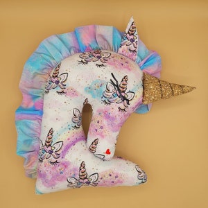 Personalized Unicorn Pillow, Unicorn Stuffed Animal, Birthday Unicorn