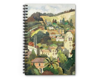 UC Berkeley Hills in 1936 Spiral Notebook - Ruled Line Paper