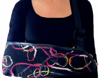 Arm Sling - All That Jazz Multi Color Space Dyed Yarn Embroidered Designer Fashion Arm Sling.