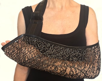 Arm Sling - Gold Shimmer Lace Designer Fashion Arm Sling