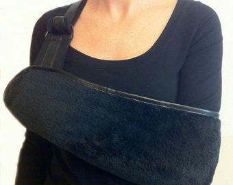 Arm Sling - Cozy Fab Fur Designer Fashion Arm Sling.