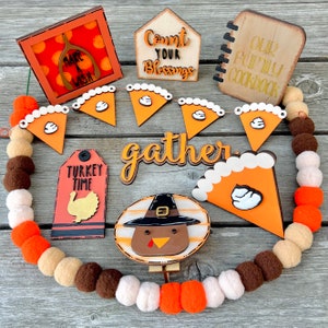 Thanksgiving Tiered Tray Decor Bundle: Farmhouse Fall Table Signs