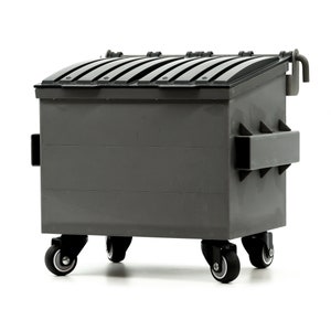 Dumpsty Raw Steel Miniature Desktop Dumpster