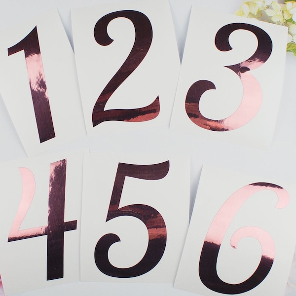 Sticker numéros de table, numéros à gros chiffres pour une réception de mariage, décalcomanies numériques en vinyle, numéros de table de mariage pour bouteilles, vases, acrylique