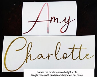 Custom Calligraphy Name Vinyl Decal Sticker