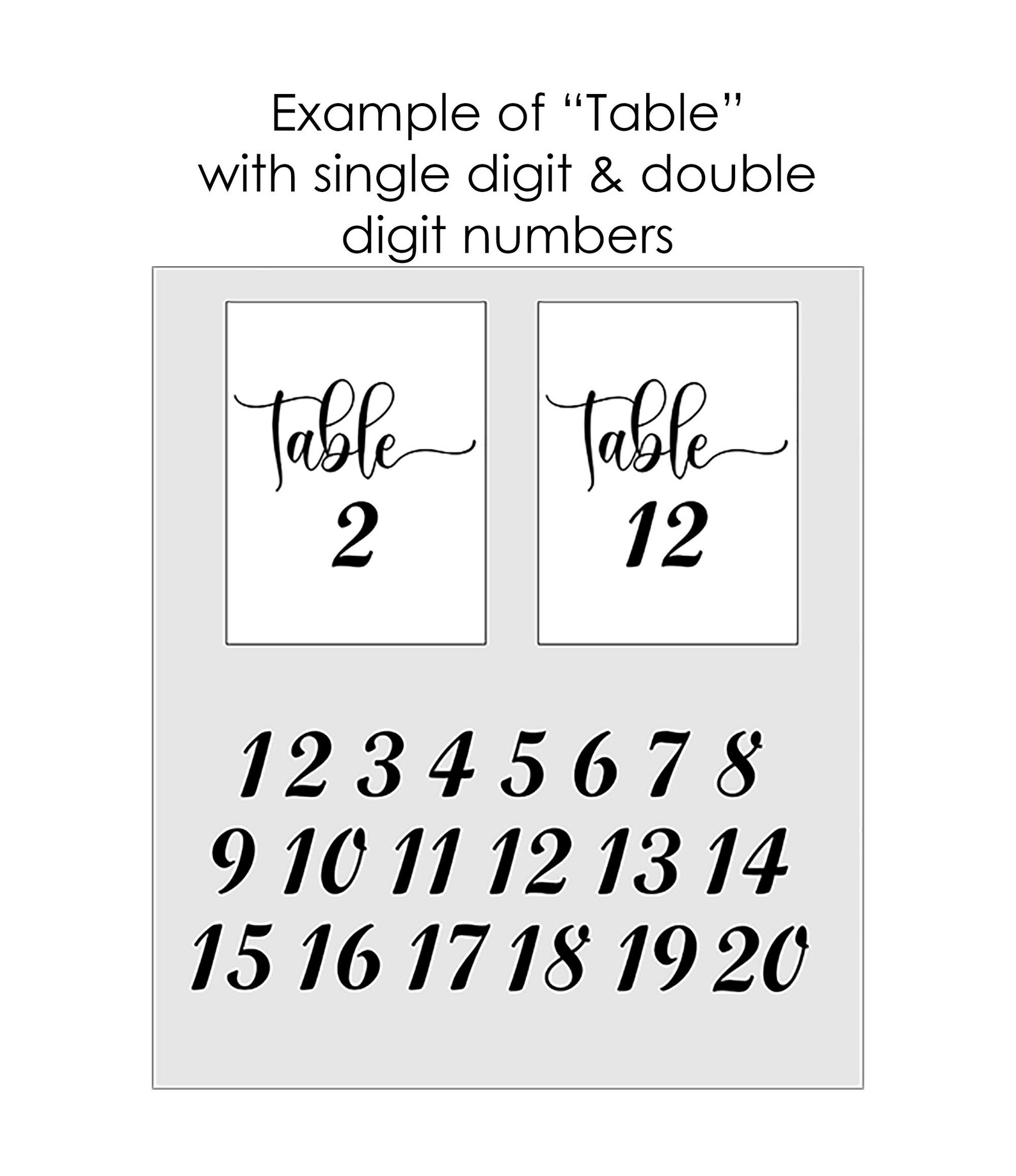 Table Number sticker Wedding reception Vinyl decals Numbers Etsy