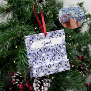 Boîte personnalisée pour décoration de sapin de Noël, décoration de Noël écologique et durable en carton