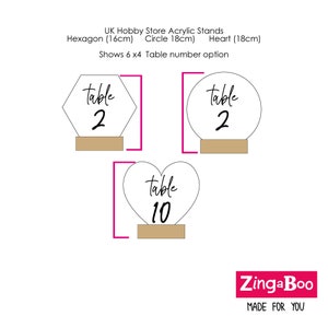 Table Number Sticker, Elegant Wedding Reception Vinyl Decal Numbers, use on Acrylic Table Sign, Bottles, Candles, Vases, Sizes 6 x 4 / 7 x 5 image 4