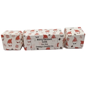 Carteira de dinheiro de Natal personalizada, porta-dinheiro, presente - Caixa de dinheiro de presente com estampa de gnomo vermelho e biscoitos de Natal - Encha com doces ou pequenos presentes