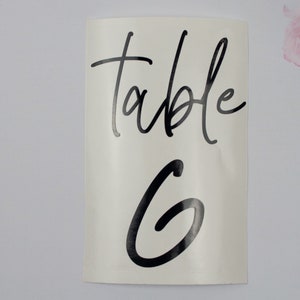 Aangepaste set tafelnummerstickers bruiloft, vinylstickers voor lijsten van 6 x 4 of 7 x 5, acryl en doe-het-zelftafeldecoratie afbeelding 5