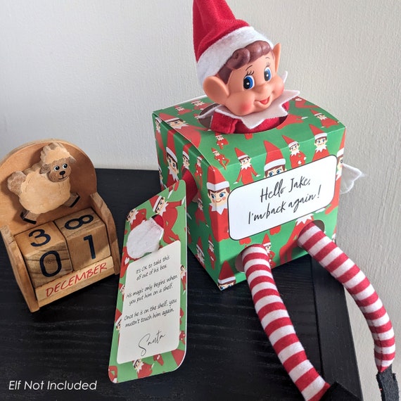 Elf Arrival Box I'm Back Surprise Personalised Box for Holiday Magic. Elf  Return Kit. 