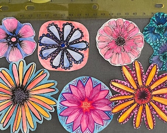 Custom Flower Stencil Set for Art, Card Making