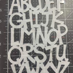 Plantilla ABC, plantilla del alfabeto, plantilla para dejar, plantillas de letras mayúsculas, plantilla de gel para prensa de gel, plantilla de diario basura, plantilla de papel pintado