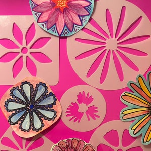 Ensemble de pochoirs à fleurs personnalisés Pochoirs à biscuits Pochoirs à gâteau Pochoirs décoratifs Pochoir de scrapbooking Journal indésirable Pochoir de marquage de cartes