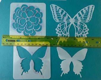Butterfly Stencil Set Flower Stencil Set